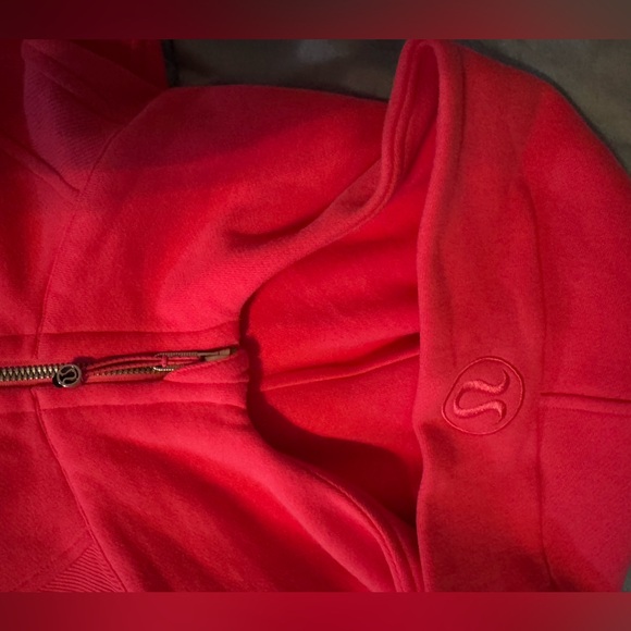 HOT PINK oversized Lululemon women’s scuba half-zipped hoodie - Picture 2 of 3